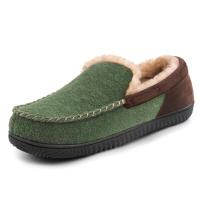 RockDove Men's Hearthfire Memory Foam Moc Slipper, Size 13 US Men, Emerald