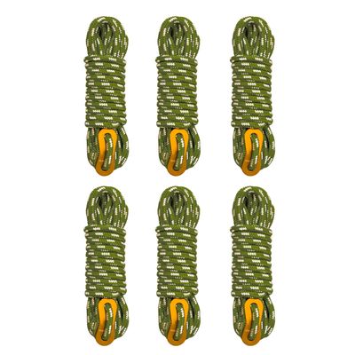 GEERTOP 6 Pack 5 mm Ultralight Tent Guy Lines Camping Ropes with Aluminum Tensioner for Tent, Tent Tarp Shelter