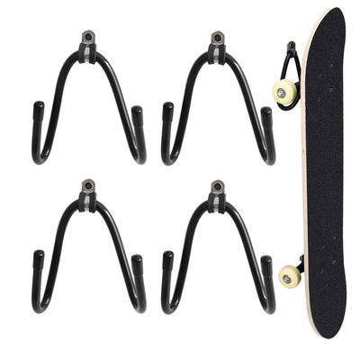 Kesywale 4 Pack Skateboard Rack Wall Mount Adjustable Longboard Deck Wall Hanger Holder Display for Guitar, Skis, Snowboards, Water Skis and More