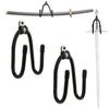 Kesywale Adjustable Sword Wall Mount Rack Hanger Holder Hook Stand for Swords, Dagger, Axe, Keyblade and More - Vertical or Horizontal Display, Pack of 2 (2) view 1