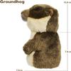 Profey Funny Golf Club Head Covers - Groundhog & Gopher Plush Animal Driver Headcover for 460cc Clubs - Protective Golf Club Covers for Men, Women & Kids view 3