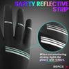 BEACE Cycling Gloves for Women - Colorful Night Glow, Touch Screen Compatible - Full Finger Road & Mountain Bike Gloves with Anti-Slip Silicone Palm (Silver, XL) view 2