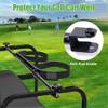 10L0L No Drilling Golf Cart Bag Holder, Universal Adjustable Rear Seat Bag Attachment for 2+2 Seater with 1 Square Metal Frame (Not for Plastic), Stainless Steel Bracket, Fits Yamaha,EZGO, Club Car view 4
