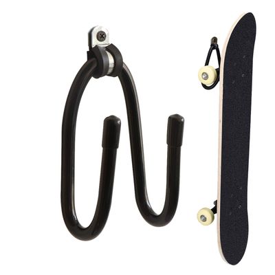 Kesywale 1 Piece Skateboard Wall Mount Adjustable Hanger Holder Hook Rack Display for Guitar, Skateboards, Longboards, Skis, Snowboards, Water Skis and More (1)
