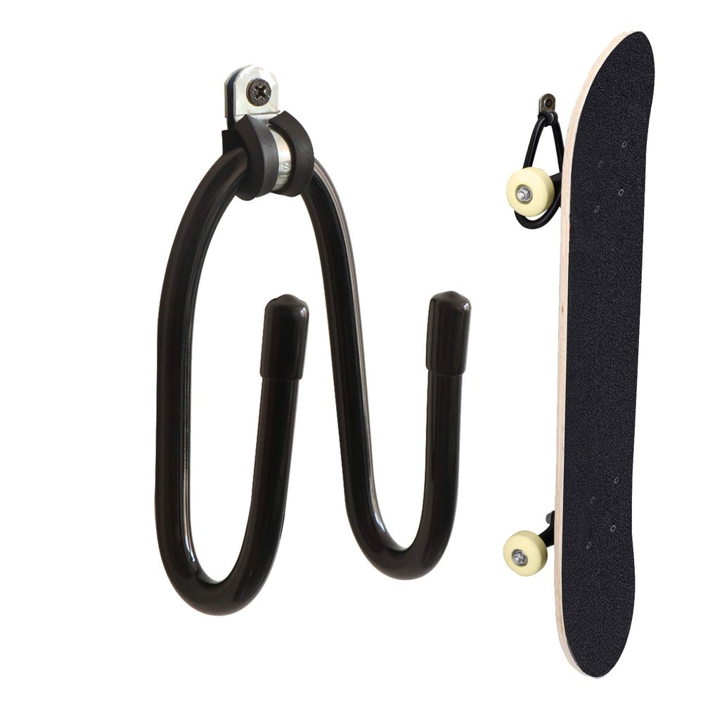 Kesywale 1 Piece Skateboard Wall Mount Adjustable Hanger Holder Hook Rack Display for Guitar, Skateboards, Longboards, Skis, Snowboards, Water Skis and More (1)