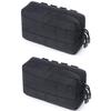 Azarxis Equipment Multi-Purpose Tactical EDC Admin MOLLE Pouch Utility Tools Bag Organizer Military Waist Belt Modular Attachment (Black - 2 Pack) view 1