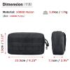 Azarxis Equipment Multi-Purpose Tactical EDC Admin MOLLE Pouch Utility Tools Bag Organizer Military Waist Belt Modular Attachment (Black - 2 Pack) view 2