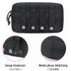 Azarxis Equipment Multi-Purpose Tactical EDC Admin MOLLE Pouch Utility Tools Bag Organizer Military Waist Belt Modular Attachment (Black - 2 Pack) view 3