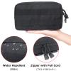 Azarxis Equipment Multi-Purpose Tactical EDC Admin MOLLE Pouch Utility Tools Bag Organizer Military Waist Belt Modular Attachment (Black - 2 Pack) view 4