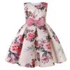 CMMCHAAH Princess Girl Wedding Event Dress Toddler Birthday Party Floral Print Prom Tutu Dress Sleeveless (Dusty Rose,120) view 1