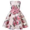 CMMCHAAH Princess Girl Wedding Event Dress Toddler Birthday Party Floral Print Prom Tutu Dress Sleeveless (Dusty Rose,120) view 3