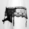 iiniim Men's Sissy Pouch Panties Lace Skirted Mooning Lingerie Nightwear Transgender Bikini Briefs Black One Size view 4
