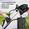 Golf Pouch Bag Tee Pouch Multi Pocket Clip Zipper Hook to Bag 2 Pack with 5 Pcs Cup Tees Value Set Nylon Valuables Holder for Men Women (2 Pack-Black&Blue) view 4