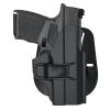 77GO Gun Holster for Springfield Hellcat 9mm Micro-Compact(with Optic or RDP), Adjustable Cant Paddle Holster, OWB Polymer Holster, Open Carry Tactical Belt Holsters - Right Handed view 1
