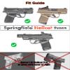 77GO Gun Holster for Springfield Hellcat 9mm Micro-Compact(with Optic or RDP), Adjustable Cant Paddle Holster, OWB Polymer Holster, Open Carry Tactical Belt Holsters - Right Handed view 2