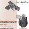 77GO Gun Holster for Springfield Hellcat 9mm Micro-Compact(with Optic or RDP), Adjustable Cant Paddle Holster, OWB Polymer Holster, Open Carry Tactical Belt Holsters - Right Handed view 3