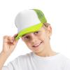 TopTie Kids 5 Panel Trucker Cap Mesh Snapback Hat Foam Front for Boys Girls Aged 3-7 Years Old-Neon Yellow/White view 1