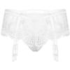 iiniim Men's Sissy Pouch Panties Lace Skirted Mooning Lingerie Nightwear Transgender Bikini Briefs White One Size view 2