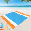 Beach Blanket Sand Proof, Extra Large Beach Mat Outdoor Picnic Blanket 84" x 79" for 5-7 Adults, Waterproof Foldable Picnic Mat with Portable Bag and 4 Stakes for Beach Travel Camping Hiking Fishing view 1