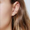 14K Gold Plated Star Earrings for Girls, Hypoallergenic S925 Sterling Silver Post Stud Earrings For Women ARSKRO Little Small Tiny Cute Fire Opal Earring Jewelry Gifts for Sensitive Ears Teen Kids view 2