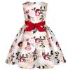 CMMCHAAH Princess Girl Wedding Event Dress Toddler Birthday Party Floral Print Prom Tutu Dress Sleeveless(Burgundy,120) view 3