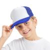 TopTie Kids 5 Panel Trucker Cap Mesh Snapback Hat Foam Front for Boys Girls Aged 3-7 Years Old-RoyalBlue/White view 1
