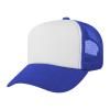 TopTie Kids 5 Panel Trucker Cap Mesh Snapback Hat Foam Front for Boys Girls Aged 3-7 Years Old-RoyalBlue/White view 2