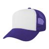 TopTie Kids 5 Panel Trucker Cap Mesh Snapback Hat Foam Front for Boys Girls Aged 3-7 Years Old-Purple/White view 2