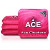 CornholeAce Ace Clusters | Pink (Set of 4 Bags) | ACE Pro Stamped | Cluster Pad Technology | Dual Sided Slick Stick All Weather | Professional Cornhole Bags view 1