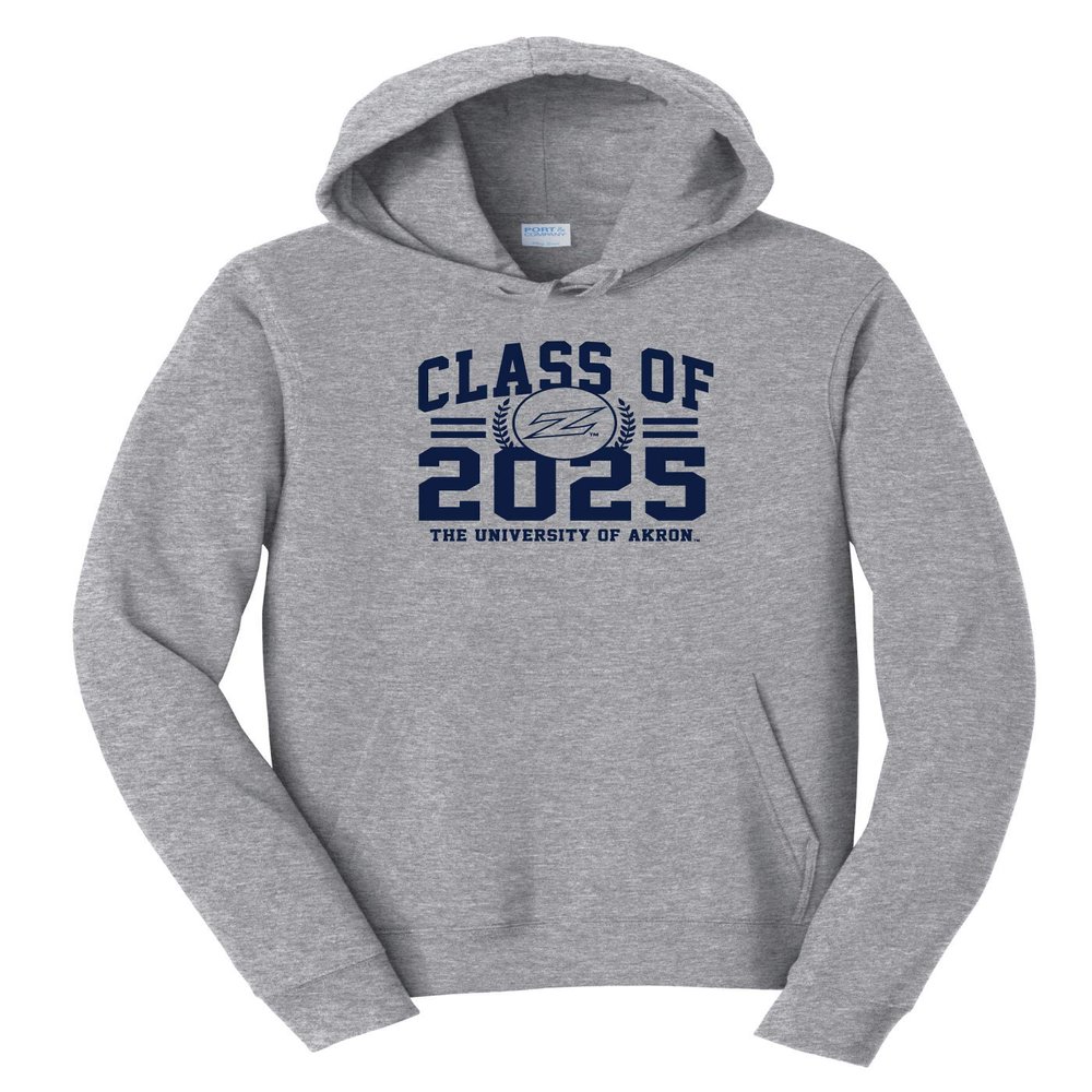 J2 Sport University of Akron Zips NCAA Class of 2025 Arch Hooded Sweatshirt