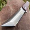 Titanium Pocket Folding Knife, Solid Tc4 Titanium Handle, CPM-D2 Steel Tanto Blade, Includes Sheath (Saint Twilight) view 2