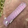 Titanium Pocket Folding Knife, Solid Tc4 Titanium Handle, CPM-D2 Steel Tanto Blade, Includes Sheath (Saint Twilight) view 4
