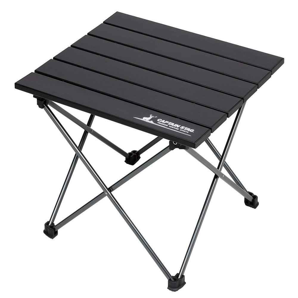 (CAPTAIN STAG) UC-563 Table, 395350310mm, Black (Frame Integrated)