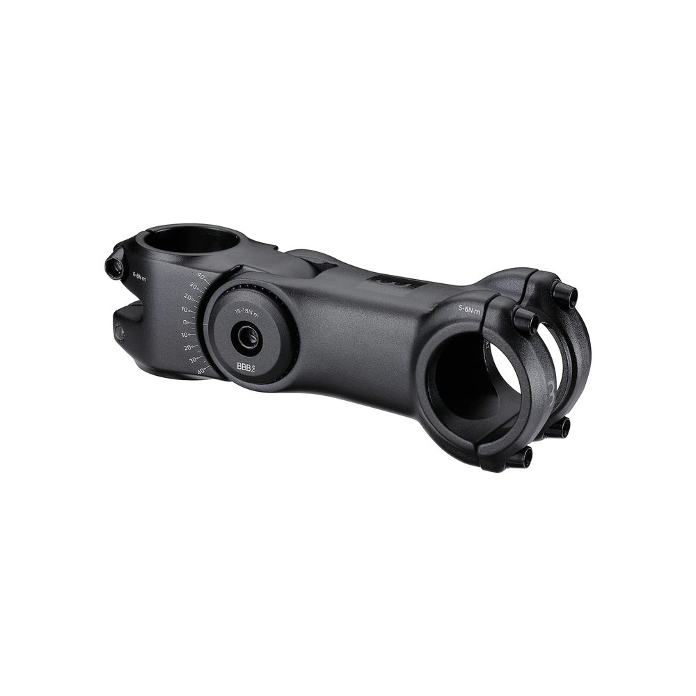 BBB Unisex Highsix 130 mm Adjustable Handlebar Stem Stainless Steel Bolts 40 Angle 31 8 Center Diameter 6, Black, 130mm UK