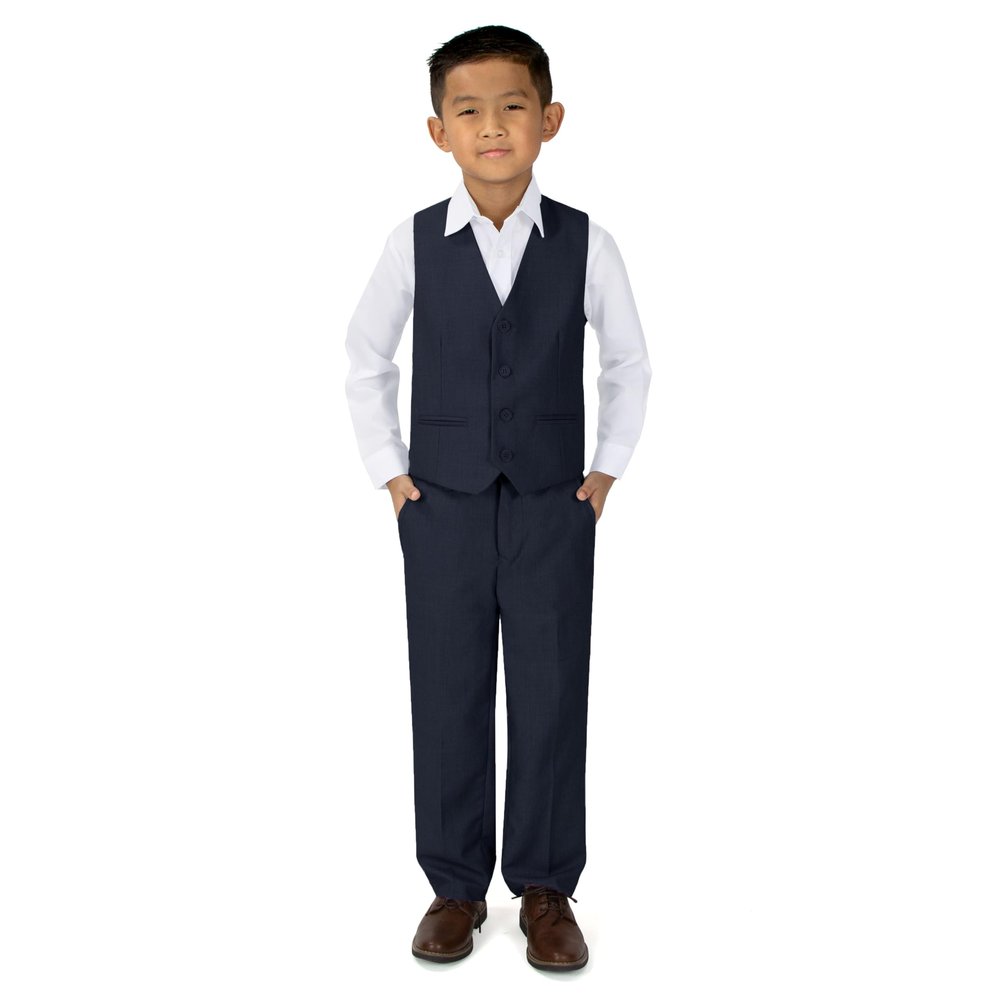 Spring Notion Big Boys' 2-Piece Vest Suit Set Navy-C 12 Vest and Pants