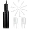 Skylety 13 Pcs Black Exercise Ball Hand Pump Set Fitness Yoga Ball Inflator Pump with 2 Pieces Plug Removers and 10 Pieces Air Plugs Pin Air Stoppers Adapter Kit view 1