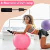 Skylety 13 Pcs Black Exercise Ball Hand Pump Set Fitness Yoga Ball Inflator Pump with 2 Pieces Plug Removers and 10 Pieces Air Plugs Pin Air Stoppers Adapter Kit view 4