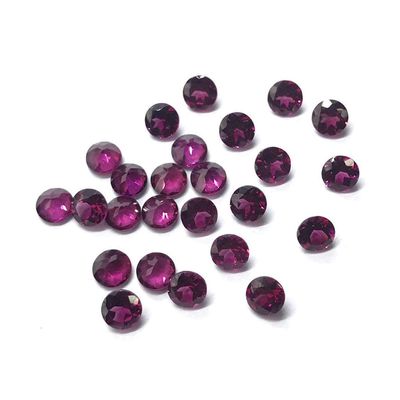 Lot of 10 Pieces Natural Rhodolite Garnet 3mm Round Shape Faceted Cut Loose Gemstone for Jewelry Making | AAA Quality 1MM to 6mm Round Calibrated Size Semi-Precious Gemstone