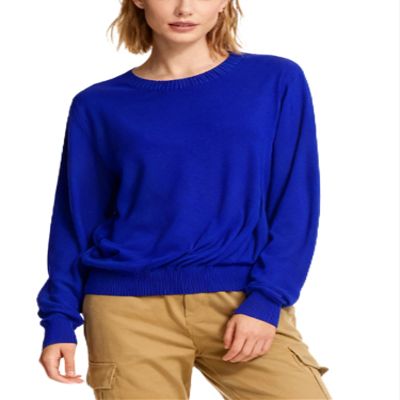 SANGTREE Women's Sweaters Soft Knit Long Sleeve Crew Neck Pullover Sweater for WomenRoyal Blue,Large