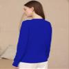 SANGTREE Women's Sweaters Soft Knit Long Sleeve Crew Neck Pullover Sweater for WomenRoyal Blue,Large view 3