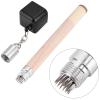 VBESTLIFE 2-in-1 Pool Chalk Holder and Cue Tip Tool Aluminum Billiard Accessory with Keychain Portable Chalker and Tip Pricker for Pool Players view 2