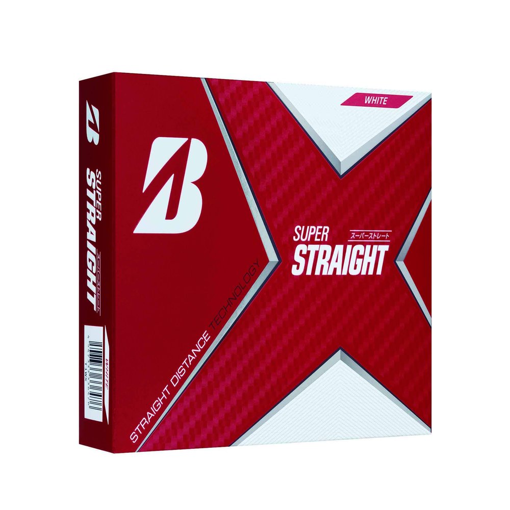 Bridgestone Super Straight Golf Balls, 2021 Model, Pack of 12, White