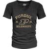 Blue 84 Women's Purdue Boilermakers T Shirt Tri-Blend Mascot, Purdue Boilermakers Black, XX-Large view 2