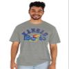 Blue 84 Men's Kansas Jayhawks T Shirt Tri-Blend Heather Gray, Kansas Jayhawks Heather Gray, Small view 2