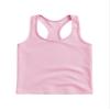 Kurve Premium Girls Seamless Supersoft Wide Strap Comfortable Racerback Tank (Made with Love in The USA), Pink, Age 7-12 view 1