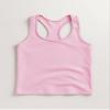 Kurve Premium Girls Seamless Supersoft Wide Strap Comfortable Racerback Tank (Made with Love in The USA), Pink, Age 7-12 view 3