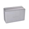 Hugger Mugger 4" Foam Yoga Block - Gray - strong and stable, beveled edges for comfort, most favored block size, helps with alignment and support in many poses view 1