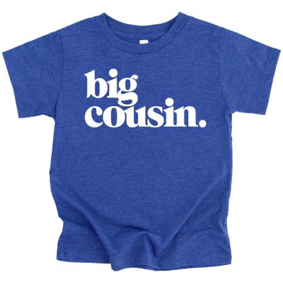 Bold Big Cousin T-Shirt for Girls and Boys Fun Family Outfits Vintage Royal Shirt 12 Months