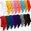 16 Pieces Velvet Durags for Men Long Tail Durags Caps Wide Strap Headwraps Soft Turban Beanies Pirate Hat Velvet Doo Rag for 360 Waves Men Women, 16 Colors view 1