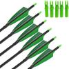 ZSHJGJR 30 Inch Archery Carbon Arrows 500 Spine Practice Hunting Arrows with Removable Tips Arrow Quiver for Compound Recurve Bow Longbow 12Pcs (12pcs Non-Transparent + Quiver) view 2